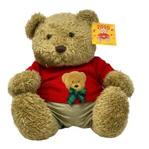 DILLARD'S Brown Teddy Bear Plush 1999 w/ Tag